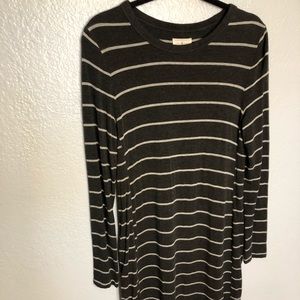 Lou & Grey Striped Sweatshirt Dress